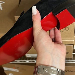 *Brand New* Louboutin - GREGGY CHICK FLAT - Black Velour
